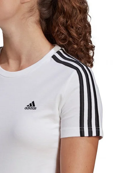 Bílé dámské tričko Adidas Essentials Slim W GL0783