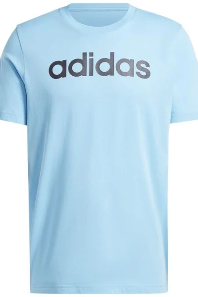 Adidas Pánské Tričko Lineární Logo Modré