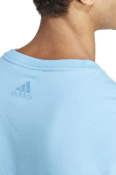 Adidas Pánské Tričko Lineární Logo Modré