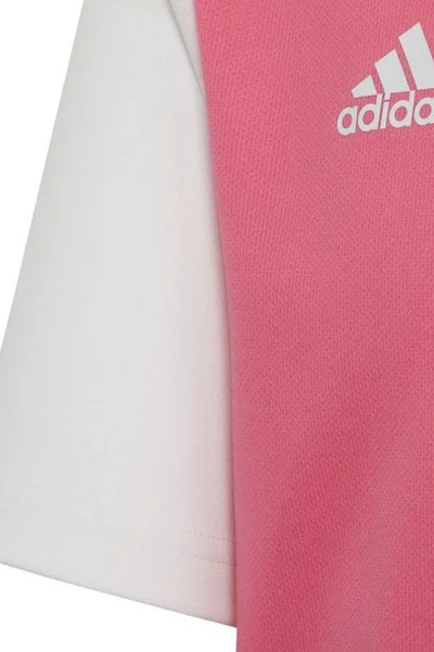 Růžové dětské tričko Adidas Estro 19 Jr DP3228