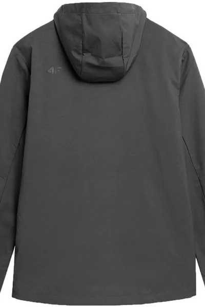 Hydrofobní softshell bunda pro pány s kapucí 4F tmavě šedá