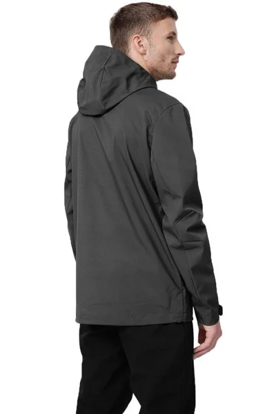 Hydrofobní softshell bunda pro pány s kapucí 4F tmavě šedá