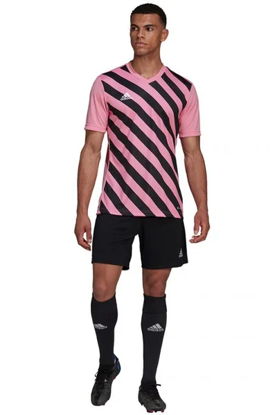 Adidas Entrada Graphic pánský fotbalový dres pink/black