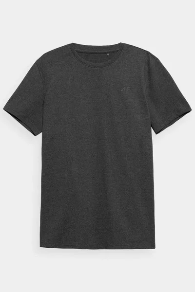 Pánské tričko 4F - Klasický střih - šedá melanž