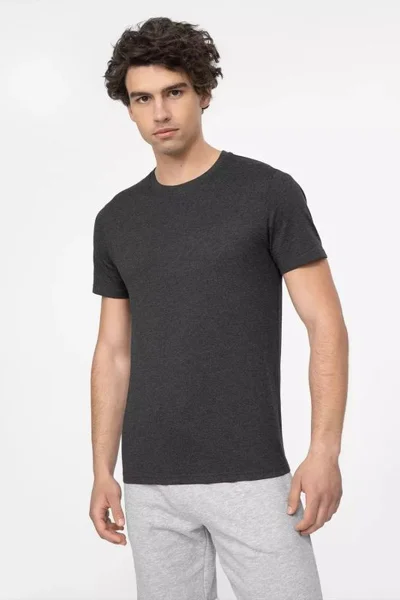 Pánské tričko 4F - Klasický střih - šedá melanž