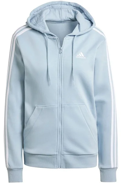 Mikina Adidas Essentials 3-Stripes Fleece dámská modrá