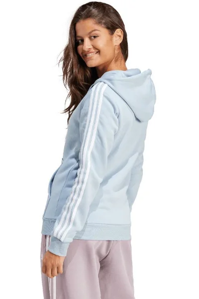 Mikina Adidas Essentials 3-Stripes Fleece dámská modrá