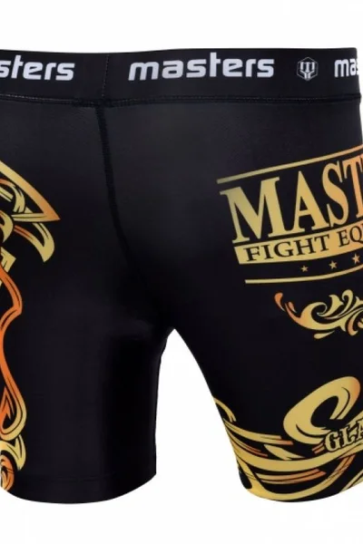 Černo-zlaté tréninkové šortky Masters Sk-MMA M 06114-M