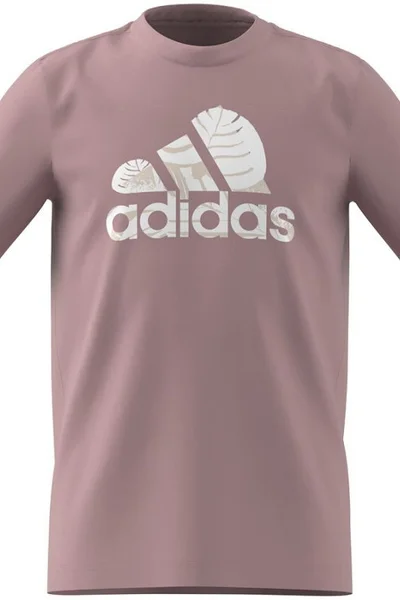 Krátké dívčí tričko adidas Bos Nature - růžová - bavlna