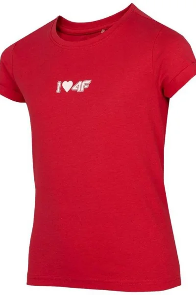 Dívčí červené tričko 4F