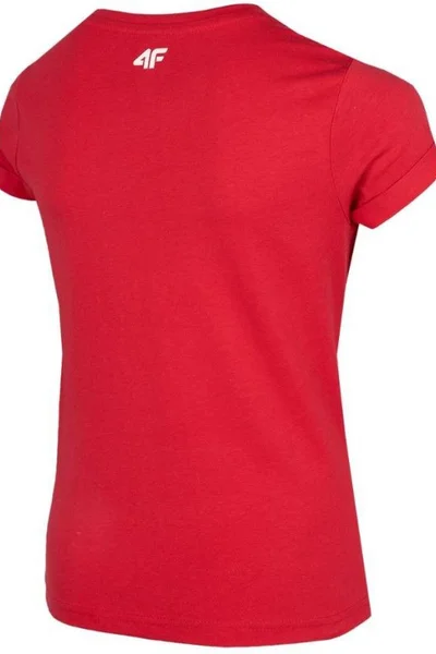 Dívčí červené tričko 4F