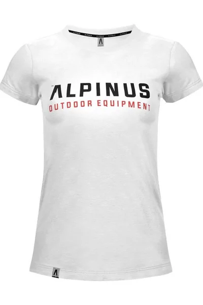 Tričko Alpinus Chiavenna Bílé Slim Fit