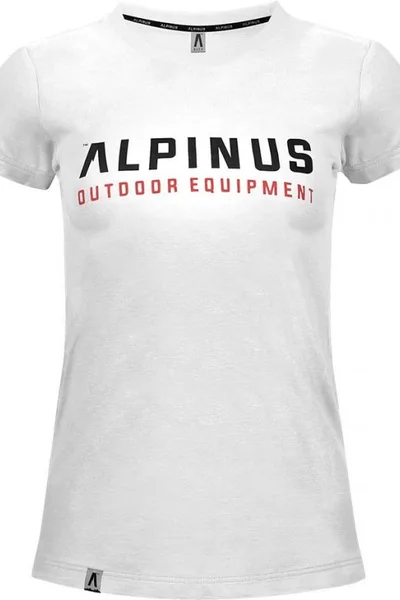 Tričko Alpinus Chiavenna Bílé Slim Fit