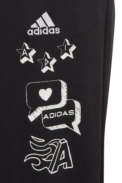 Adidas Dívčí Volné Kalhoty s Nastavitelným Pasem