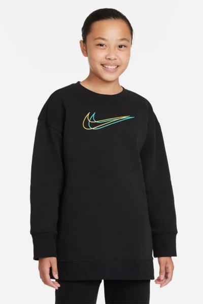 Černé dětské tričko Nike G NSW BF Crew DO8391-010