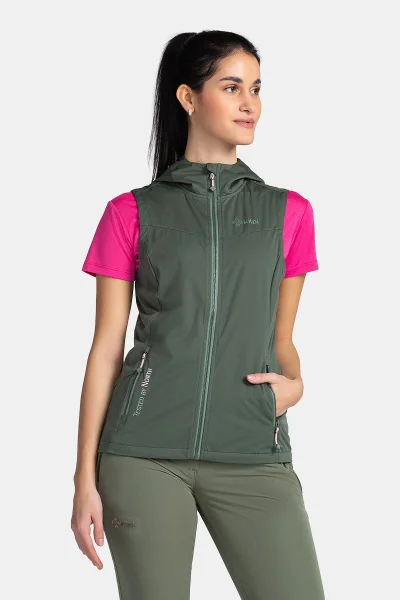 Zelená outdoorová softshellová vesta pro ženy Kilpi