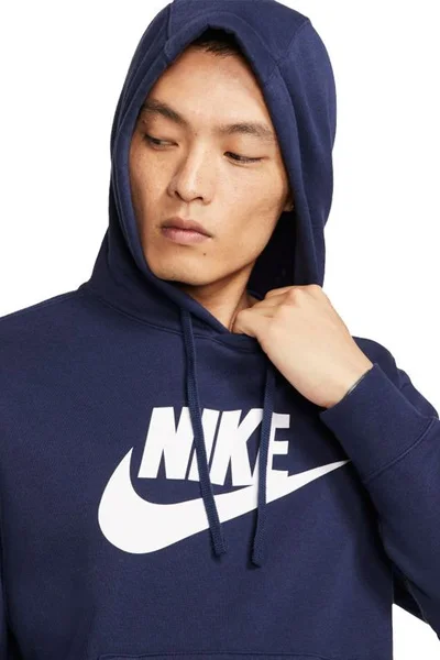 Pánská tmavě modrá mikina s kapucí Nike NSW Club Hoodie GX M BV2973-410