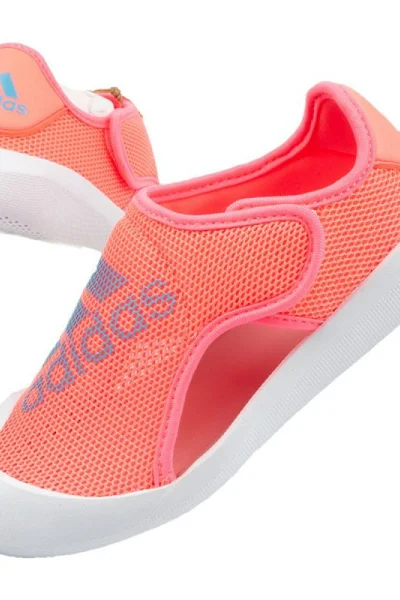 Neonové korálové dětské sandály - Adidas