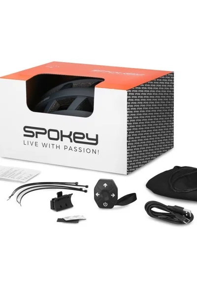 Spokey Pointer Pro LED přilba s ovladačem a USB - 58-61 cm