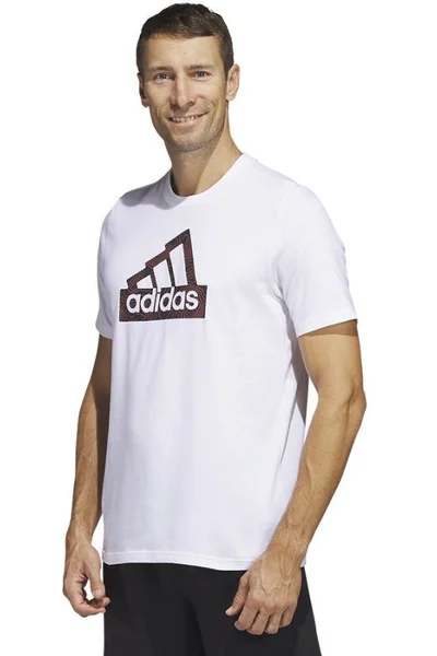 Pánské bílé pohodlné a prodyšné tričko od Adidas