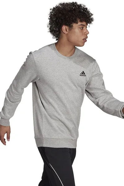 Adidas Essentials Pánská Šedá Fleece Mikina