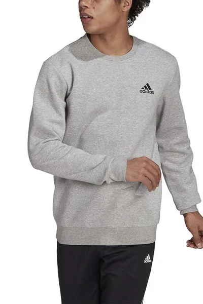 Adidas Essentials Pánská Šedá Fleece Mikina