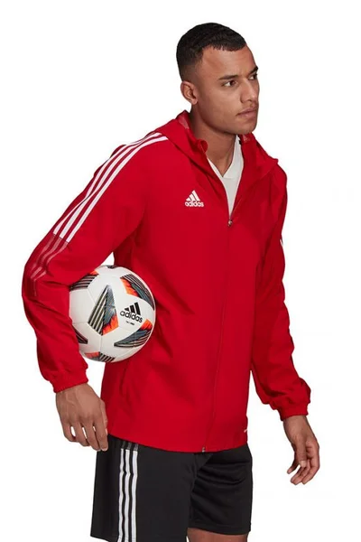 Červená fotbalová mikina Adidas Tiro s AeroReady technologií