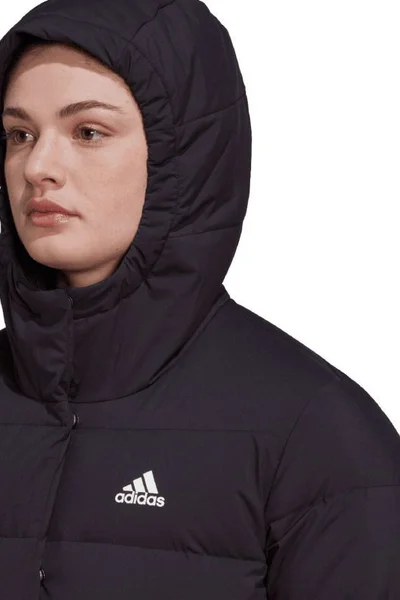 Adidas Helionic Dámská Péřová Bunda s Kapucí - černá