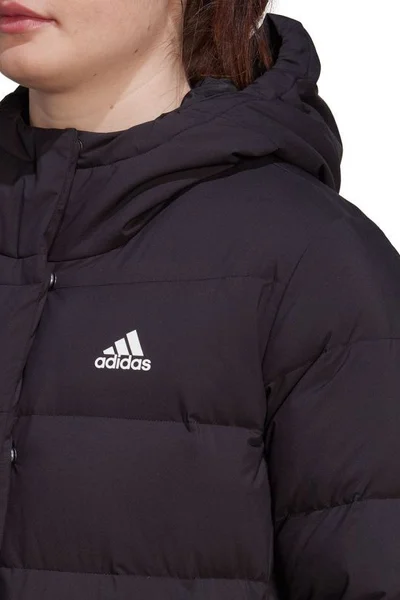 Adidas Helionic Dámská Péřová Bunda s Kapucí - černá