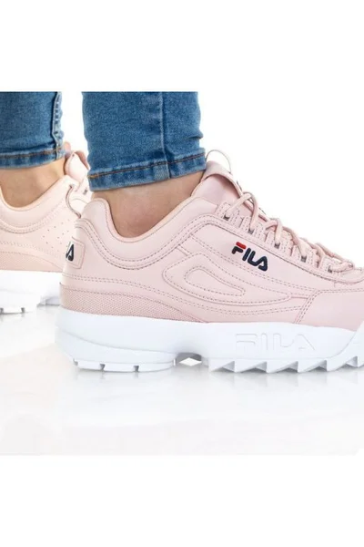 Dětské růžové tenisky Fila Disruptor