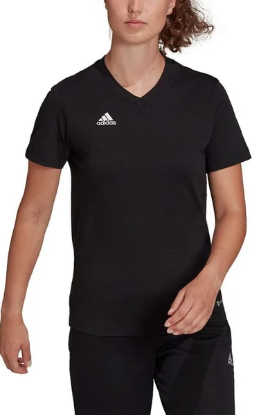 Černé dámské tričko Adidas Entrada 22 Tee W HC0438