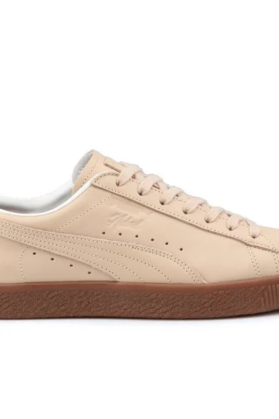 Béžové pánské boty Puma Clyde Veg Tan Naturel M 364451 01