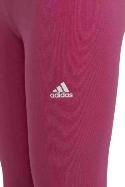 ADIDAS dětské bavlněné růžové legíny Essentials Linear