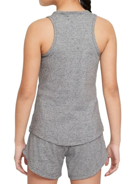 Šedé dívčí tílko Nike Sportswear Jersey Tank Jr DA1386 091