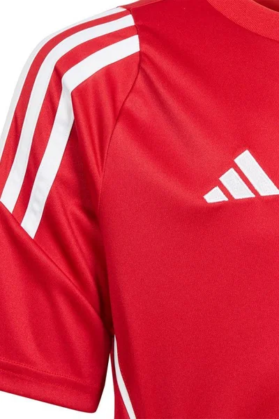 Tričko adidas Tiro Jr červené dětské s krátkým rukávem