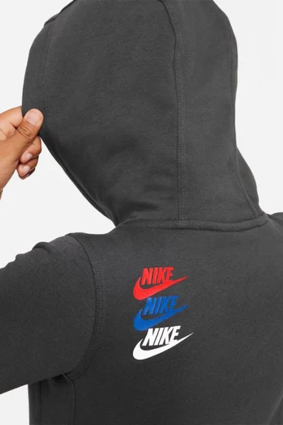 Dětská mikina Nike s kapsou a žebrovanými lemy Nike SPORTSWEAR