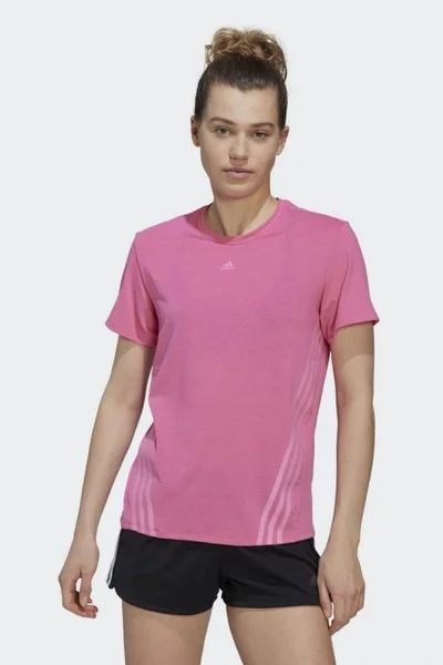 Sportovní tričko s 3 pruhy pro ženy - Adidas
