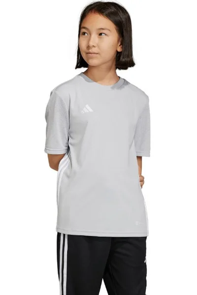 Junior fotbalové tričko Adidas Aeroready šedé