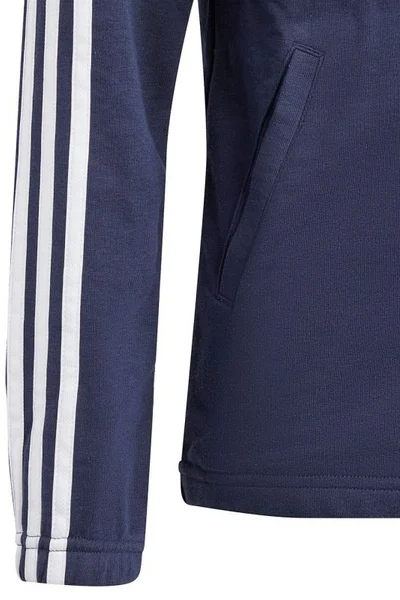 Adidas dětská zip mikina s kapucí Essentials tmavě modrá