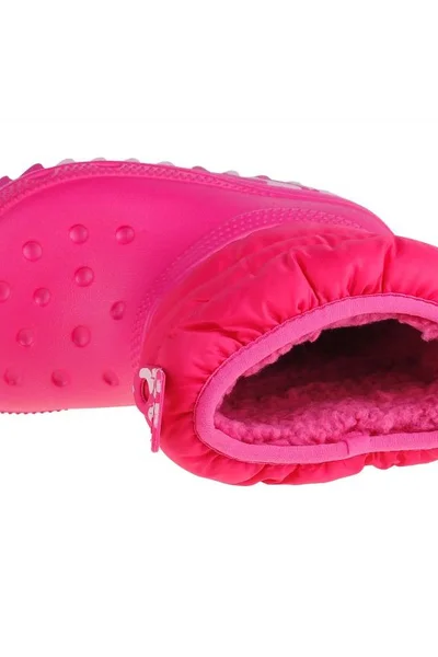 Crocs Dětské Zimní Boty Neo Puff Slip-On Růžové