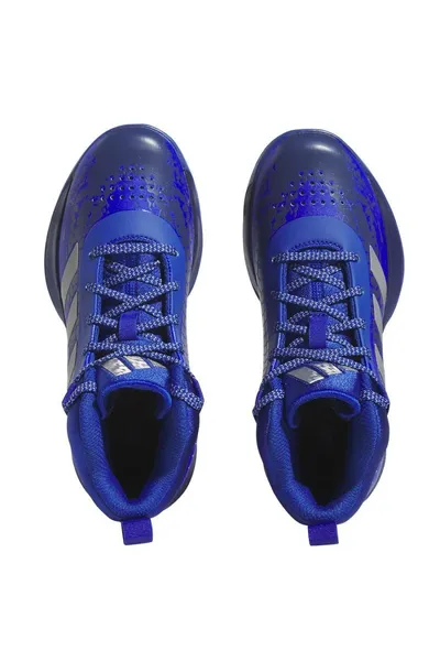 Junior basketbalové boty s gumovou podrážkou - Adidas Cross Em Up 5 K Wide