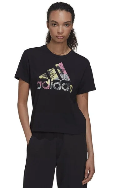 Dámské tričko s barevným logem - Adidas