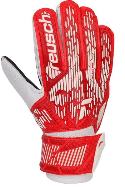 Reusch Attrakt Solid Jr červené brankářské rukavice pro děti