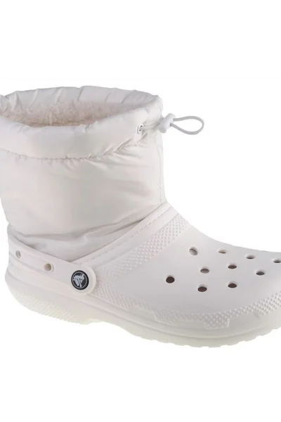 Crocs Dámské Zateplené Sněhule se Vysokým Svrškem Bílá