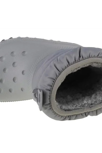 Crocs Dětské Sněhule Neo Puff Šedé