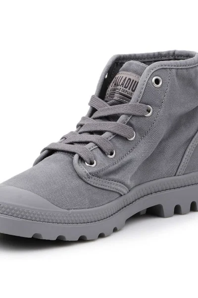 Unisex tenisky vysoké Palladium US Pampa Hi Titanium 92352-011-M