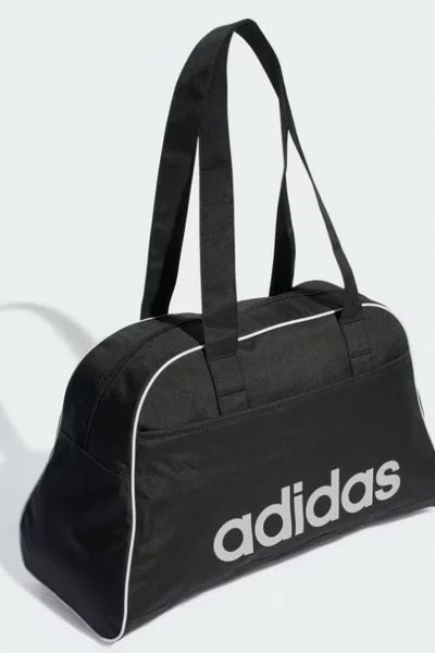 Adidas černá sportovní taška s dvoucestným zipem