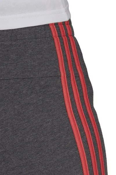 Šedé dámské šortky Adidas Essentials Slim 3 Stripes Shorts W HD1810