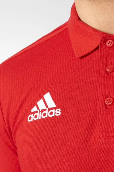 Červené fotbalové polo tričko Adidas Tiro 17 M BQ2680