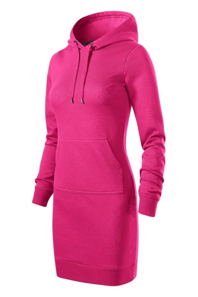Růžové šaty s kapucí Malfini